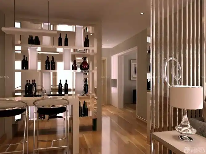 最新现代时尚小户型客厅酒柜效果图欣赏_设计456装修效果图