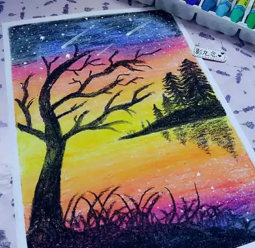 油画棒手绘美景教程,简单又迷人!