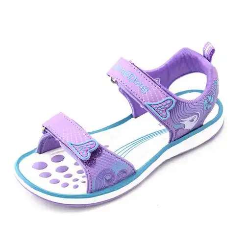 帮登童鞋2013年最新款女中童时尚沙滩凉鞋bm603342 紫色 37