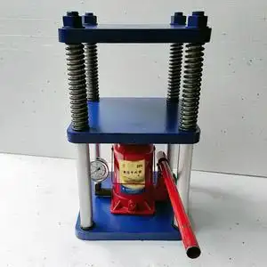 实验室粉末制样压力机 4柱20t液压型千斤顶压饼机 手动压片机直供