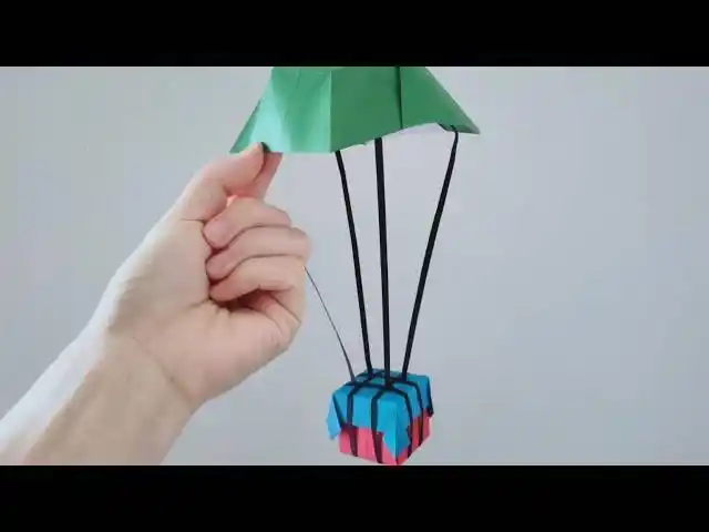 空头是必备还自带降落伞哦空头折纸的制作方法手工折纸空投箱的做法