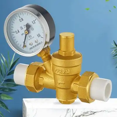 古达管道减压阀家用净水器热水器恒压稳压阀4分ppr接头