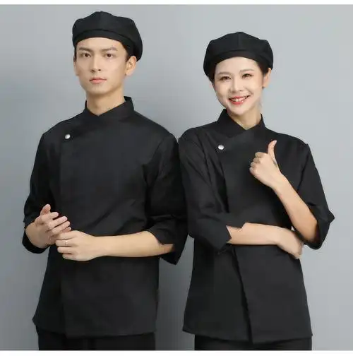 厨师工作服学校幼儿园公司饭堂餐饮餐厅厨房服装短袖夏季女七分袖蛋糕