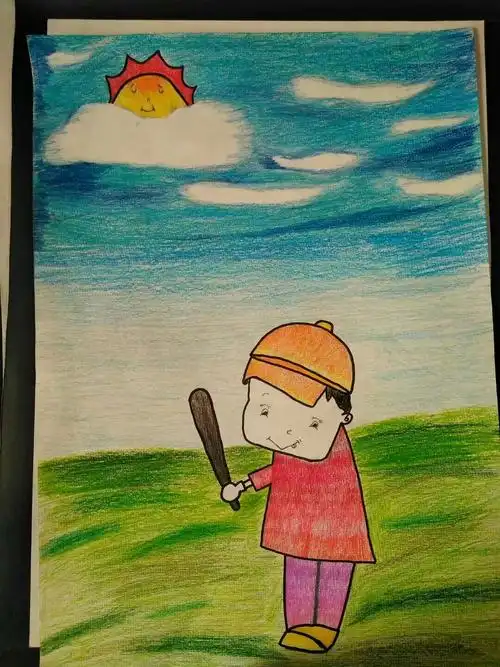 红叶班七年级的绘画作品