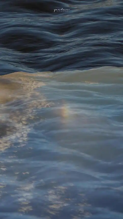 收集波浪海水亮晶晶清爽高山绿地风景水波纹壁纸