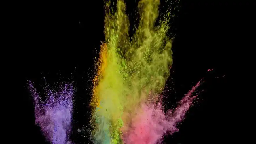 60组高分辨率彩色粉末粒子特效图片叠加合成素材