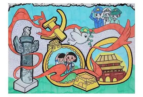 中宁县第一小学 《童心向党》 张煜 10岁本次作品展共展出八期,一等奖