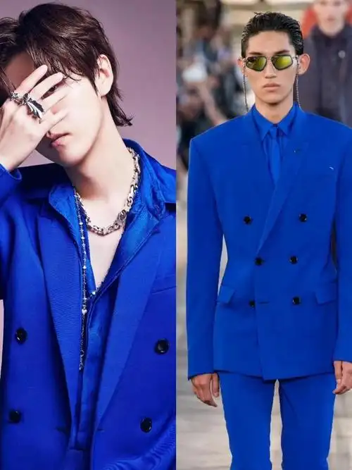明星和模特的同款对比:王一博龚俊太帅气,肖战赢的太明显|鹿晗|王源