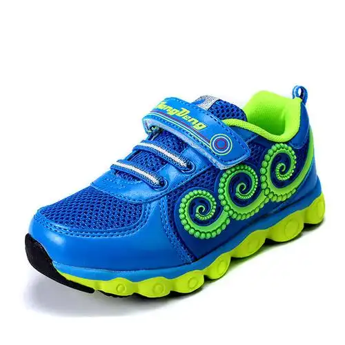 帮登童鞋bm532211网面透气男童运动鞋 宝蓝绿 29码/内长19cm