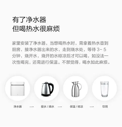 云米mg1-b壁挂台式两用家用厨房温热饮水机管线机 净水器伴侣