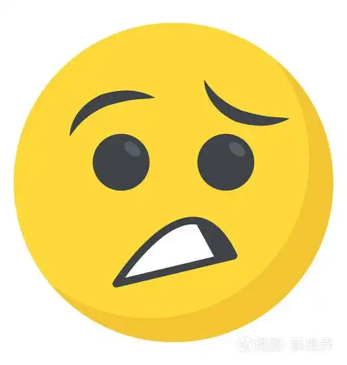 一个心烦意乱的笑脸, 疲倦的表情通过 emoji 表情