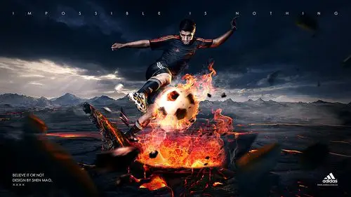 impossibleisnothing阿迪达斯运动品牌合成海报设计