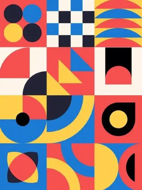 包豪斯风格基本图形图案设计灵感素材—————————分享素材来源