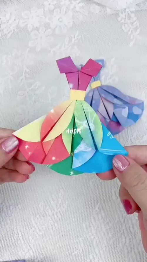 美美哒的公主裙来了,慢教程一学_教程_折纸_夏天去哪玩_公主裙_手工