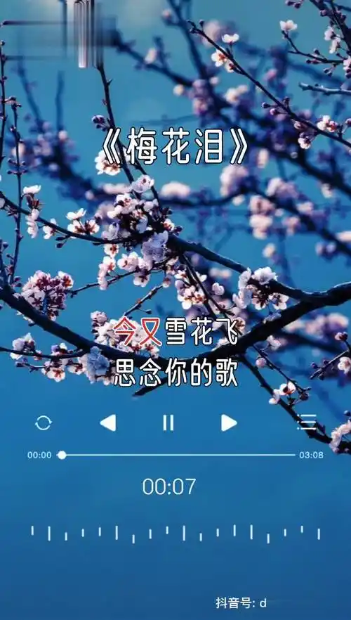 郭津彤 的这首梅花泪 声声入心,字字含情,韵味十足!