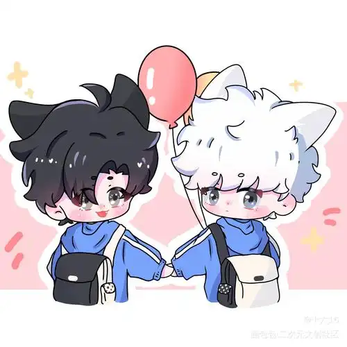 开播一周年快乐(99ω  )★_时光代理人陆光程小时q版绘画作品