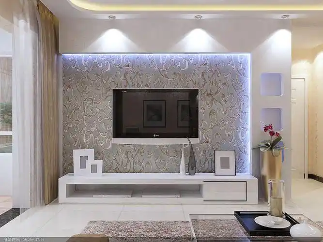 装修效果图大全 现代简约二居室客厅电视柜装修图片效果图