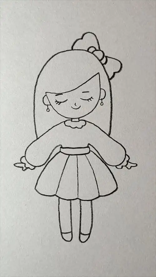 教你们怎样画一个人物画像超级简单.