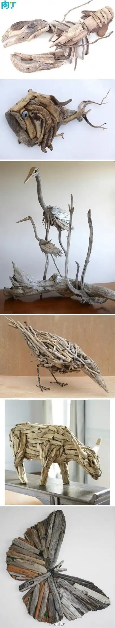 枯树枝手工作品