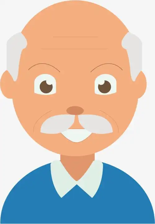 老爷爷胡子手工剪纸