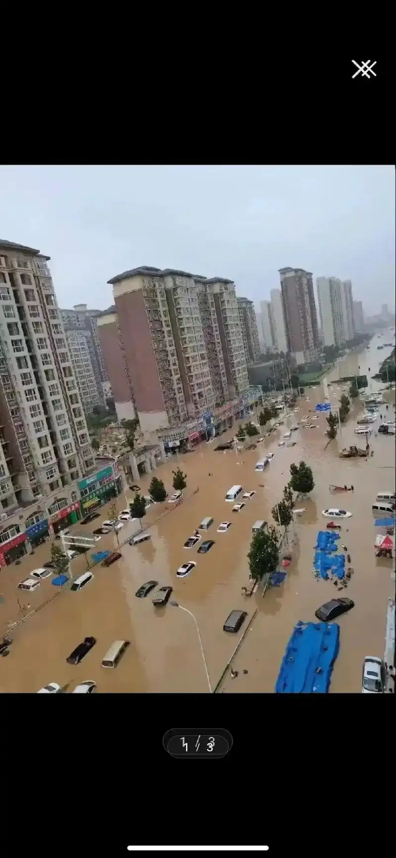 当我看到特大暴雨导致河南受灾的场景.