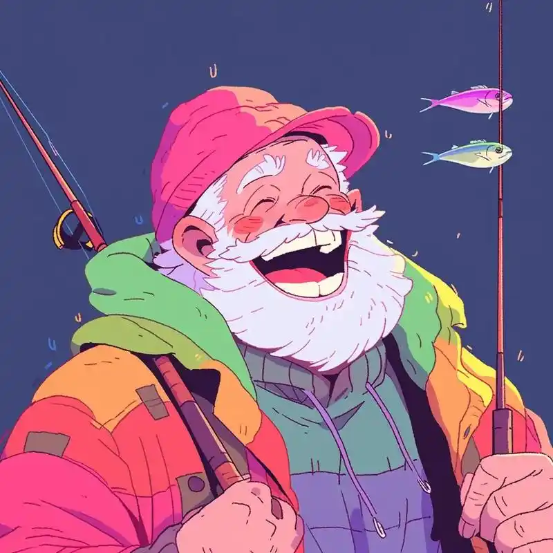 旧漫头像,爱钓鱼的老头.#动漫头像 #优质头像 #男生头像  - 抖音