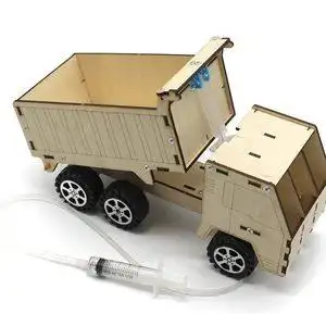 小学生diy液压卡车自卸车模型玩具制作材料手工科技小发明翻斗车