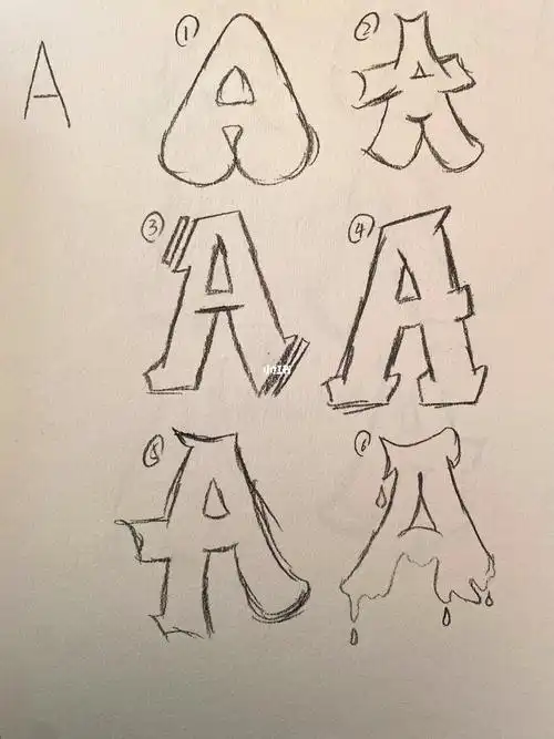 涂鸦大写字母教程