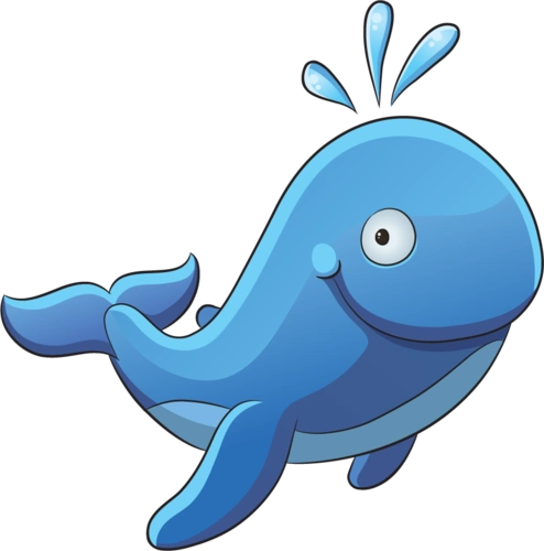 蓝色的小鲸鱼 儿童简笔画 创意美术课程小鲸鱼简笔画步骤简单可爱的