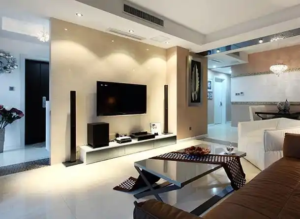 装修效果图大全  电视背景墙现代风格客厅装修效果图#385629348