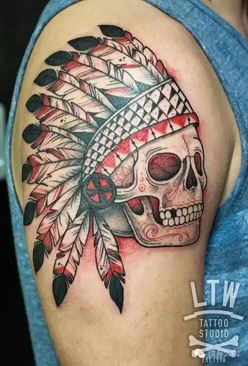 【第290期纹身图案素材】印第安人_纹身百科 - 纹身大咖