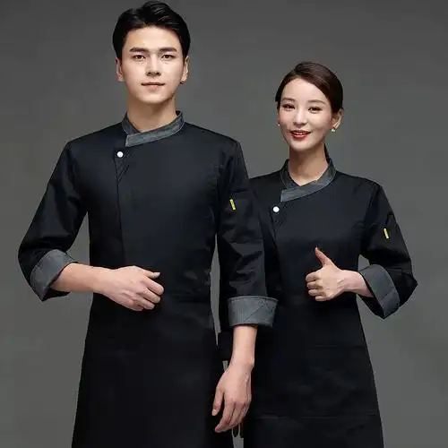 套装长袖定制酒店餐饮饭店西餐厅厨房烘焙装高档厨师工作服男冬装