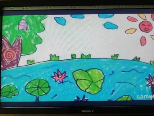 大班幼儿绘画《夏天的美景.》