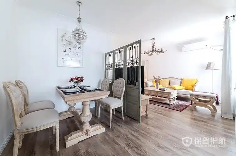 长方形客厅餐厅隔断设计,餐厅客厅一体设计效果图