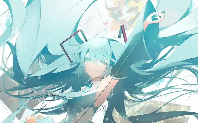 初音未来miku大屏高清1440x900桌面壁纸-初音未来虚拟歌姬演唱会壁纸