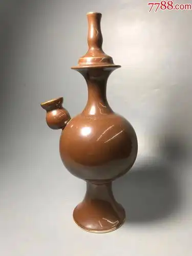 宋定窑紫金釉净水瓶-酱釉瓷/紫金釉-7788瓷器