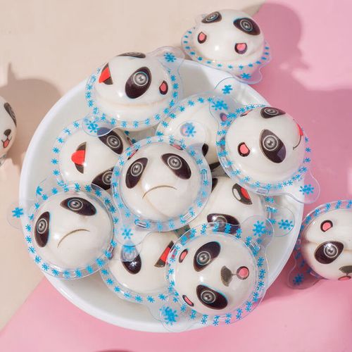 得人如鱼熊猫软糖酸奶口味软糖小零食q弹软糖糖果有嚼劲 60颗