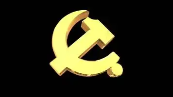 党徽正面冲屏入画特效背景