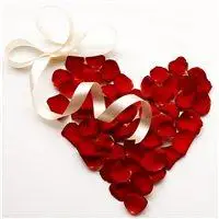 用花瓣组成的心形头像图片点击鼠标右键下载