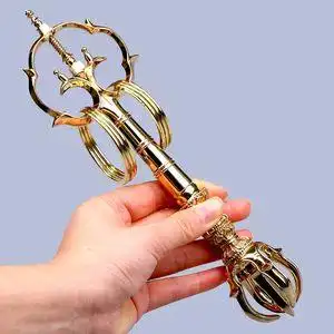 唐密法器东密真言宗黄铜锡杖佛饰用品手持禅杖纯手工原创设计摆件