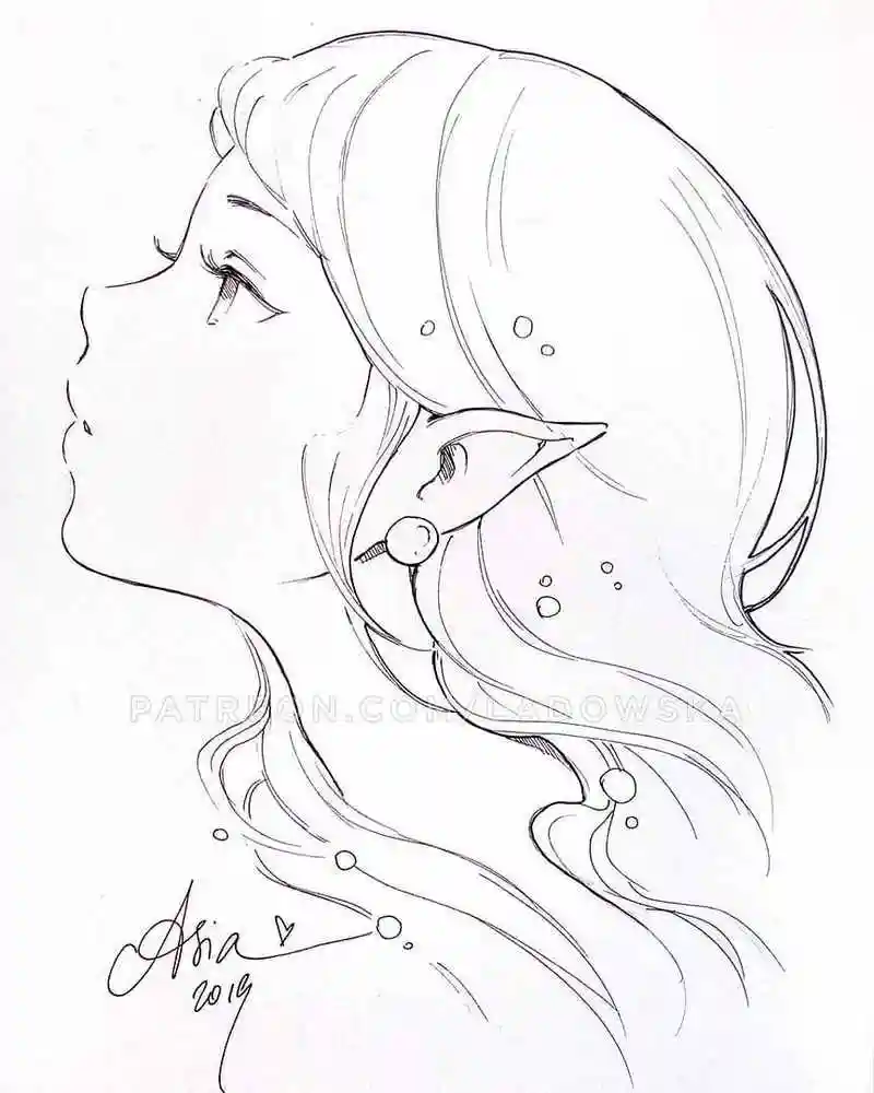 主页 美术作品 铅笔画  初学者应该多准备一些动漫人物线稿临摹图,ins