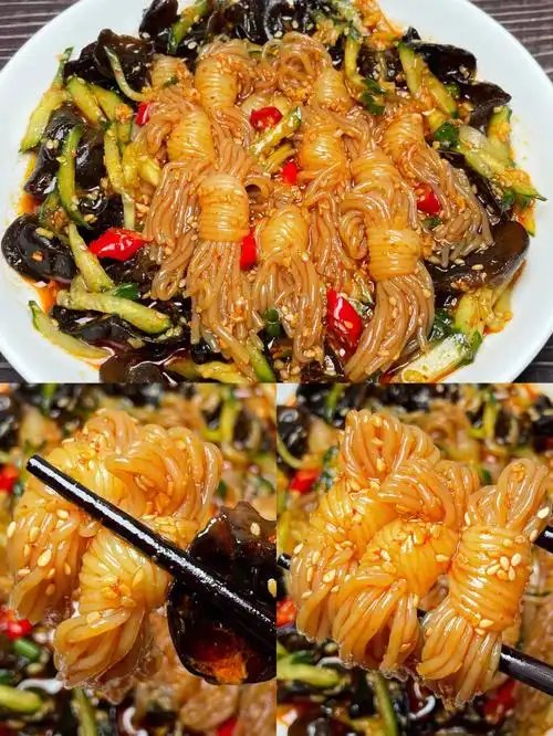 酸辣凉拌魔芋结巨简单暴风哭泣好吃7575