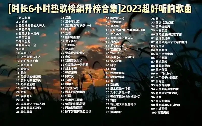 最火的流行歌曲排行榜-2020网络热歌100首排行榜