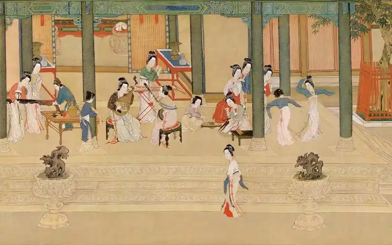 1080大美传世名画全卷观赏之五汉宫春晓图