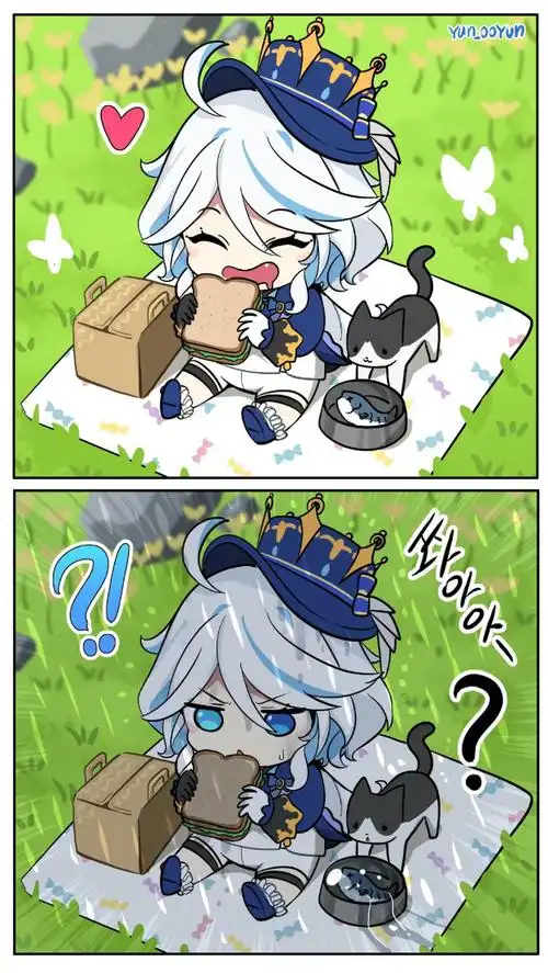 一些枫丹特色(我一个水龙龙暴风哭泣小哭包和生气的上司#原神##原神那