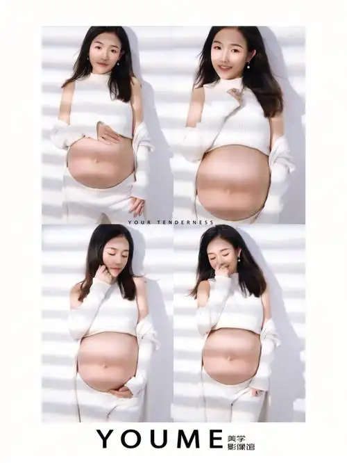 光影感孕妇照十月怀胎的浪漫碎片