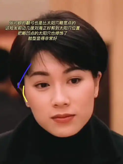 方圆脸的洋气短发,张可颐20年前剪好了