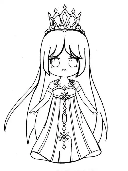 叶罗丽 冰公主 q版动漫迷你世界新皮肤绘画简笔画手绘动漫迷你