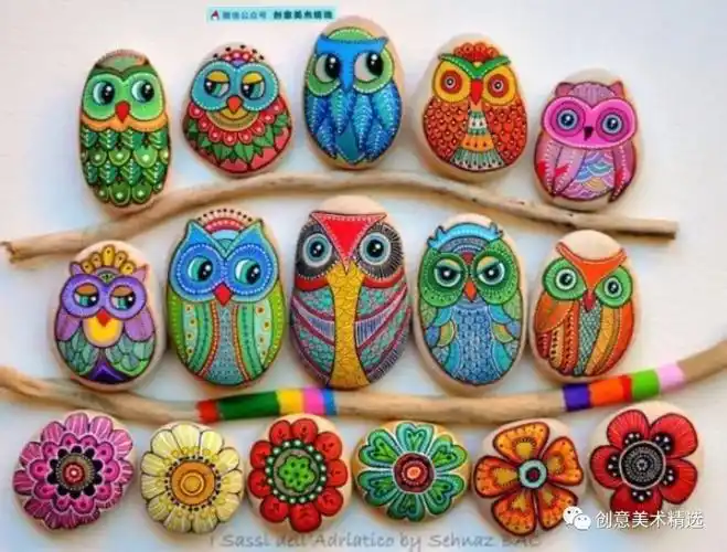 素材分享36张石头立体创意美术作品