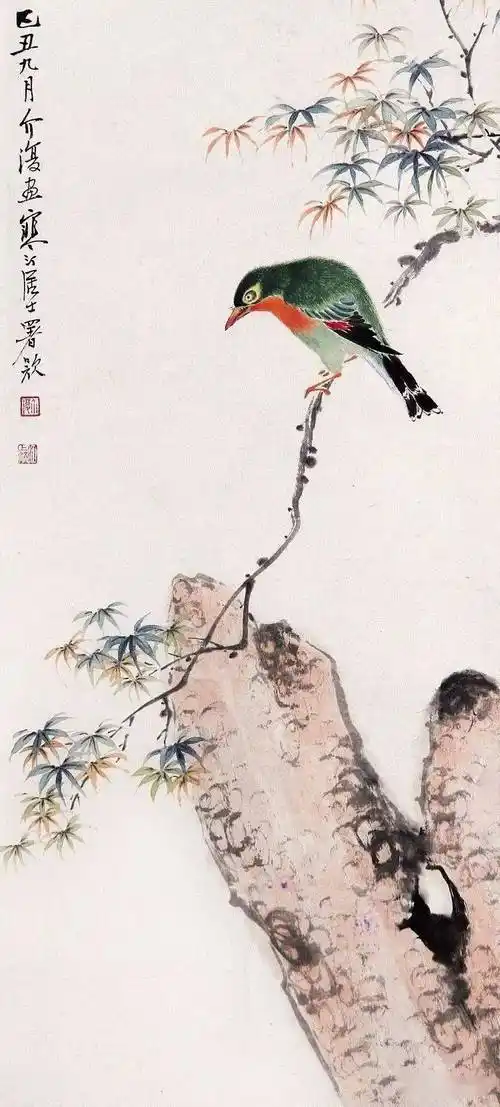 他的花鸟,美艳极啦!_作品_国画_创作